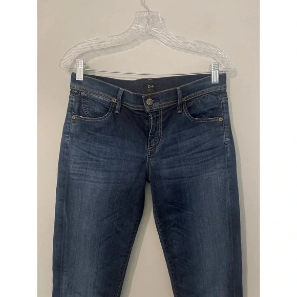 Citizens Of Humanity Dani Jeans Women’s 28 Blue Cropped Straight Leg Cuffed Hem - Picture 4 of 14